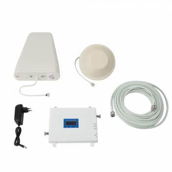 Усилитель сигнала связи Wingstel 900/2100/2600 MHz (для 2G/3G/4G) 65 dBi, кабель 15 м., комплект-1